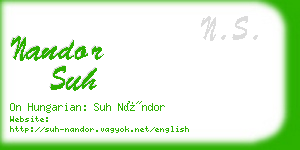 nandor suh business card
